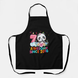 7 Jahre Phantastisch seit 2016 Panda 7. Geburtstag Schürze