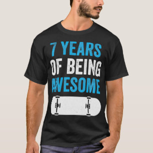 7 Jahre Phantastisch Skateboarding Skater 7. T-Shirt
