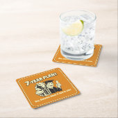 7 Jahre Plan: Jeder braucht ein Ziel Rechteckiger Pappuntersetzer (Vor Ort)