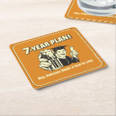 7 Jahre Plan: Jeder braucht ein Ziel Rechteckiger Pappuntersetzer (angewinkelt)