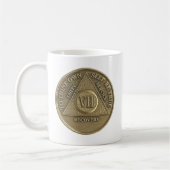 7 Jahre Sober Medallion Coin Happy Anniversary Kaffeetasse (Links)