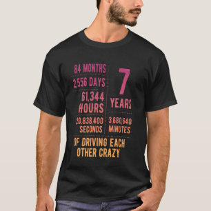 7 Jahre verheiratet Lustiger 7. Hochzeitstag T-Shirt