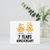7. Jahrestag 7 Jahre Postkarte (Stehend Vorderseite)