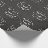 7. Jahrestag Geschenk Chalk Herzen Geschenkpapier (Ecke)