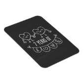 7. Jahrestag Geschenk Chalk Herzen Magnet (Rechte Seite)
