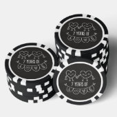 7. Jahrestag Geschenk Chalk Herzen Pokerchips (Stapel)