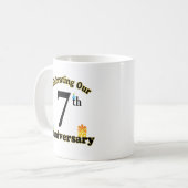 7. Jahrestag Kaffeetasse (Vorderseite Links)