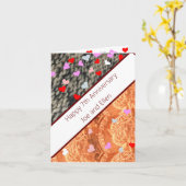 7. Jahrestag, Wolle und Kupfer Karte (Gelbe Blume)