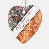 7. Jahrestag, Wolle und Kupfer Keramik Ornament (Links)