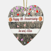 7. Jahrestag, Wollfresser und Kupferherz Keramik Ornament (Links)