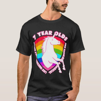 7-jährig-Einhorn-7. Geburtstags-Geschenk für T-Shirt