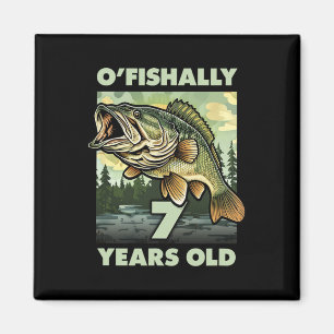 7-jähriger Fischer O'fishally 7 Fischen 7. Geburts Magnet