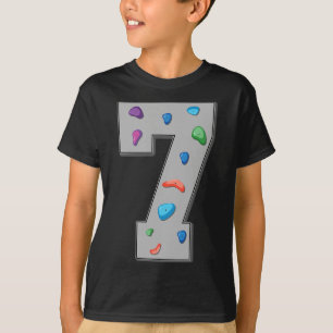7-jähriger Kletterer Geburtstag Bouldering Kletter T-Shirt