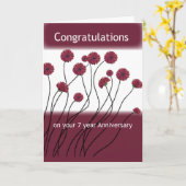 7-jähriges Jubiläum 12-Stufen-Erholung-Blume Karte (Gelbe Blume)