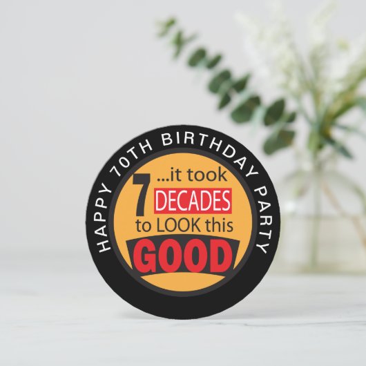 7 Jahrzehnte dauerte, um dieses Gute zu sehen - 70 Einladung (Stehend Vorderseite)