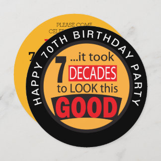 7 Jahrzehnte dauerte, um dieses Gute zu sehen - 70 Einladung