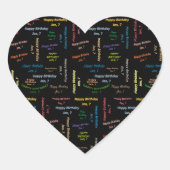 7. Januar Herz-Aufkleber (Vorderseite)