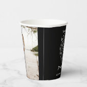 7. Jubiläum schwarze Onyx-Herz-Foto-Papiertassen Pappbecher (Rechts)