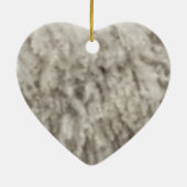 7. Jubiläum, Wolle und Kupfer Print Heart Behalten Keramik Ornament (Hinten)