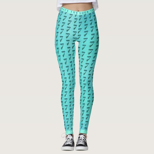 7. Jubiläums-Pfauenfedern Leggings (Vorderseite)
