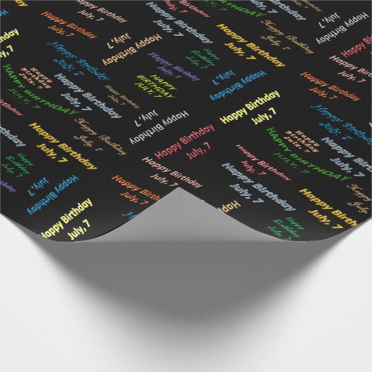 7. Juli Geburtstag Geschenkpapier (Ecke)