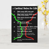 7 Kardinal Regeln für LIFE Karte (Gelbe Blume)