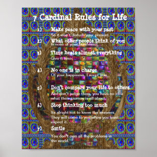 7 Kardinal Regeln für LIFE Poster