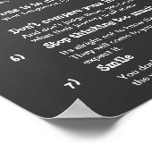 7 Kardinal Regeln für LIFE Poster (Ecke)