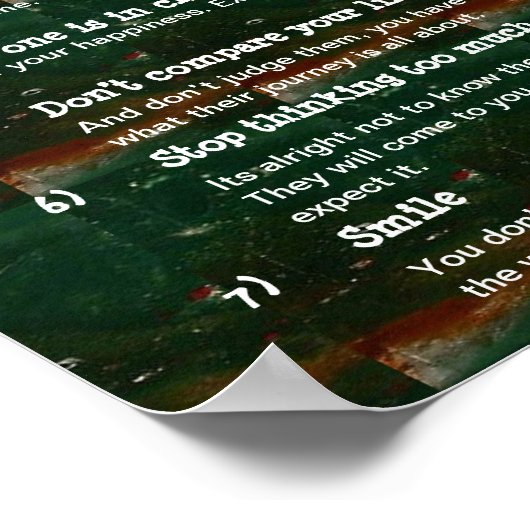 7 Kardinal Regeln für LIFE Poster (Ecke)