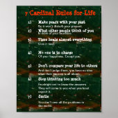 7 Kardinal Regeln für LIFE Poster (Vorne)