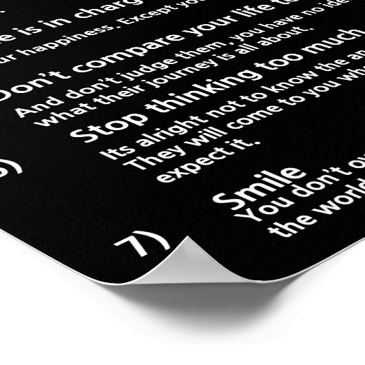 7 Kardinal Regeln für LIFE Poster (Ecke)