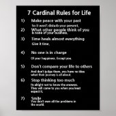 7 Kardinal Regeln für LIFE Poster (Vorne)