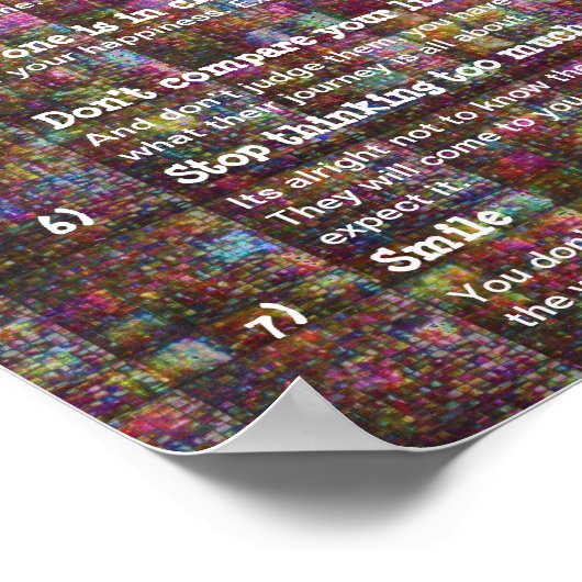 7 Kardinal Regeln für LIFE Poster (Ecke)