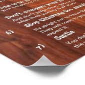 7 Kardinal Regeln für LIFE Poster (Ecke)