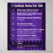 7 Kardinal Regeln für LIFE Poster (Vorne)