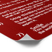 7 Kardinal Regeln für LIFE Poster (Ecke)