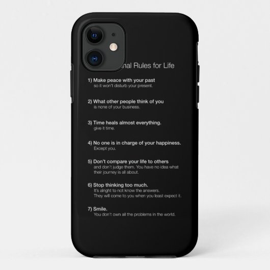 7 Kardinals-Regeln für das Leben Case-Mate iPhone Hülle (Rückseite)