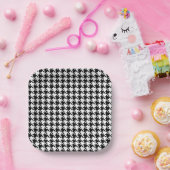 7" karierte quadratische Papierplatten Pappteller (Party)