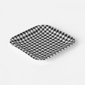 7" karierte quadratische Papierplatten Pappteller (Gewinkelt)