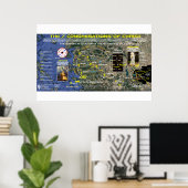 7 Kirchen der Offenbarung - Topografisches Layout Poster (Heimbüro)