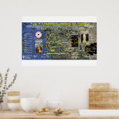 7 Kirchen der Offenbarung - Topografisches Layout Poster (Küche)