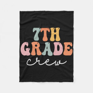 7. Klasse Crew Retro Groovy Frauen Glücklicher Ers Fleecedecke