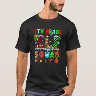7. Klasse Elf-Squad Weihnachten Bunt Lehrer-Stu T-Shirt