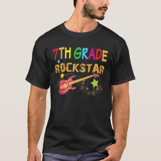 7. Klasse Rockstar Siebte Elektrische Gitarre zurü T-Shirt