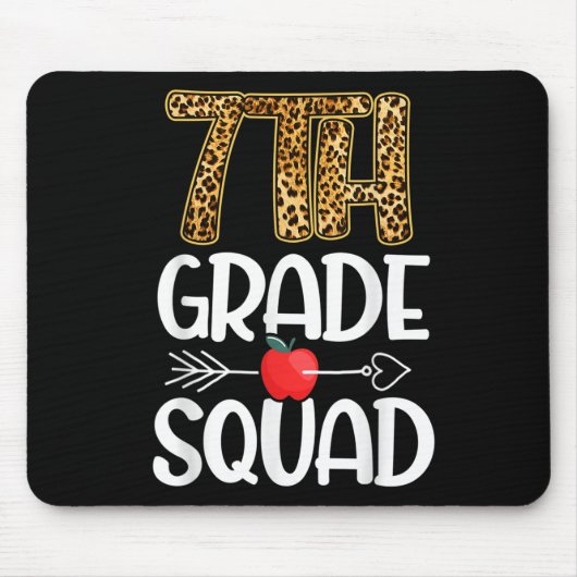 7. Klasse Squad Leopard Themen Geschenk Siebte Kla Mousepad (Vorne)