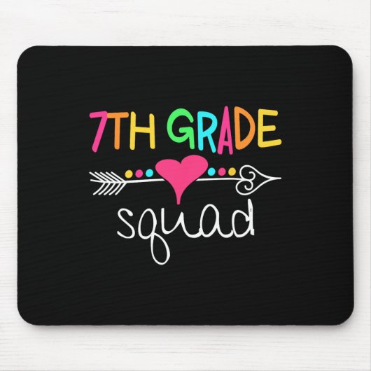 7. Klasse Squad Siebte Lehrer Schüler Team Rücken Mousepad (Vorne)