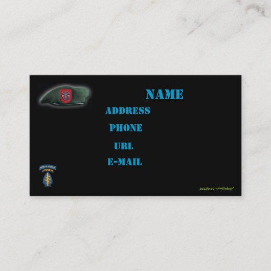 7. Kraftgruppenflecken-Visitenkarte Visitenkarte (Vorderseite)