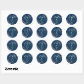 7. Kupferhochzeit Blue Wax Siegel Sticker (Blatt)