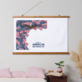   7. "Land That I Love – Wood-Hung Patriotic Wall  Wandteppich Mit Holzrahmen (Schlafzimmer)