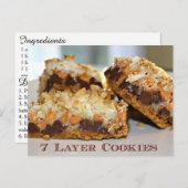 7 Layer Cookies Rezeptkarte Postkarte (Vorne/Hinten)